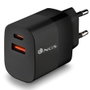 NGS Cargador de Pared GaN BUD33W 33W USB-C y USB-A Negro